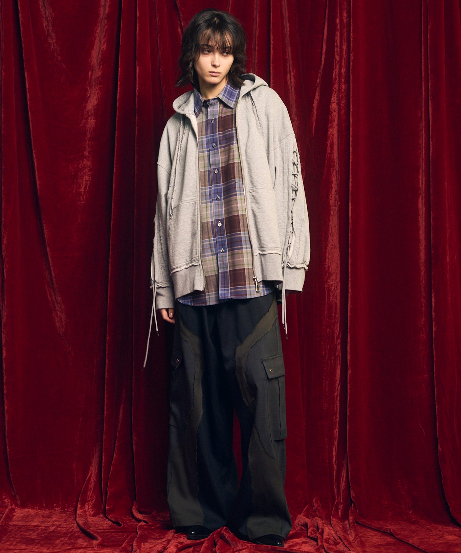 [意大利死库织物]原始的常规领绒布衬衫