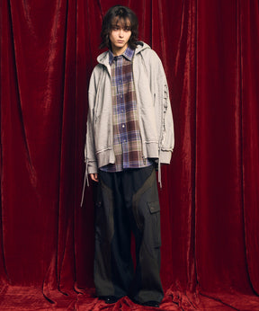 [意大利死库织物]原始的常规领绒布衬衫