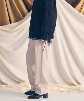 4 색 샹 브레이 세탁 가능한 양모 원은 직선 바지