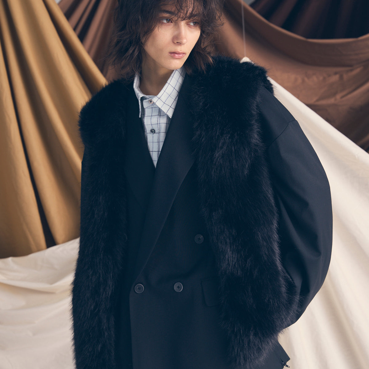 Luxury Volume Eco Fur Prime-Over Vest