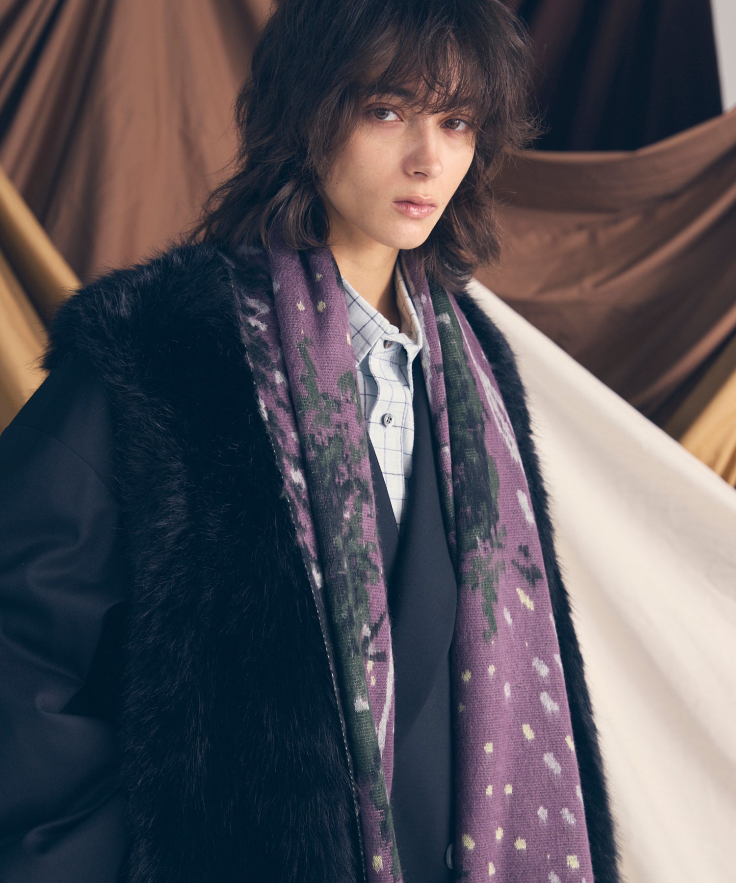 [25AW PRE-ORDER] Abstract Jacquard Scarf