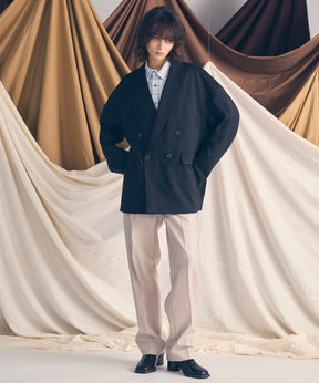 4 색 샹 브레이 세탁 가능한 양모 원은 직선 바지