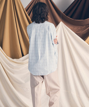 [意大利死库织物]原始的常规领绒布衬衫