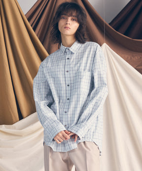 [意大利死库织物]原始的常规领绒布衬衫