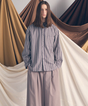 [意大利死库织物]原始的常规领绒布衬衫