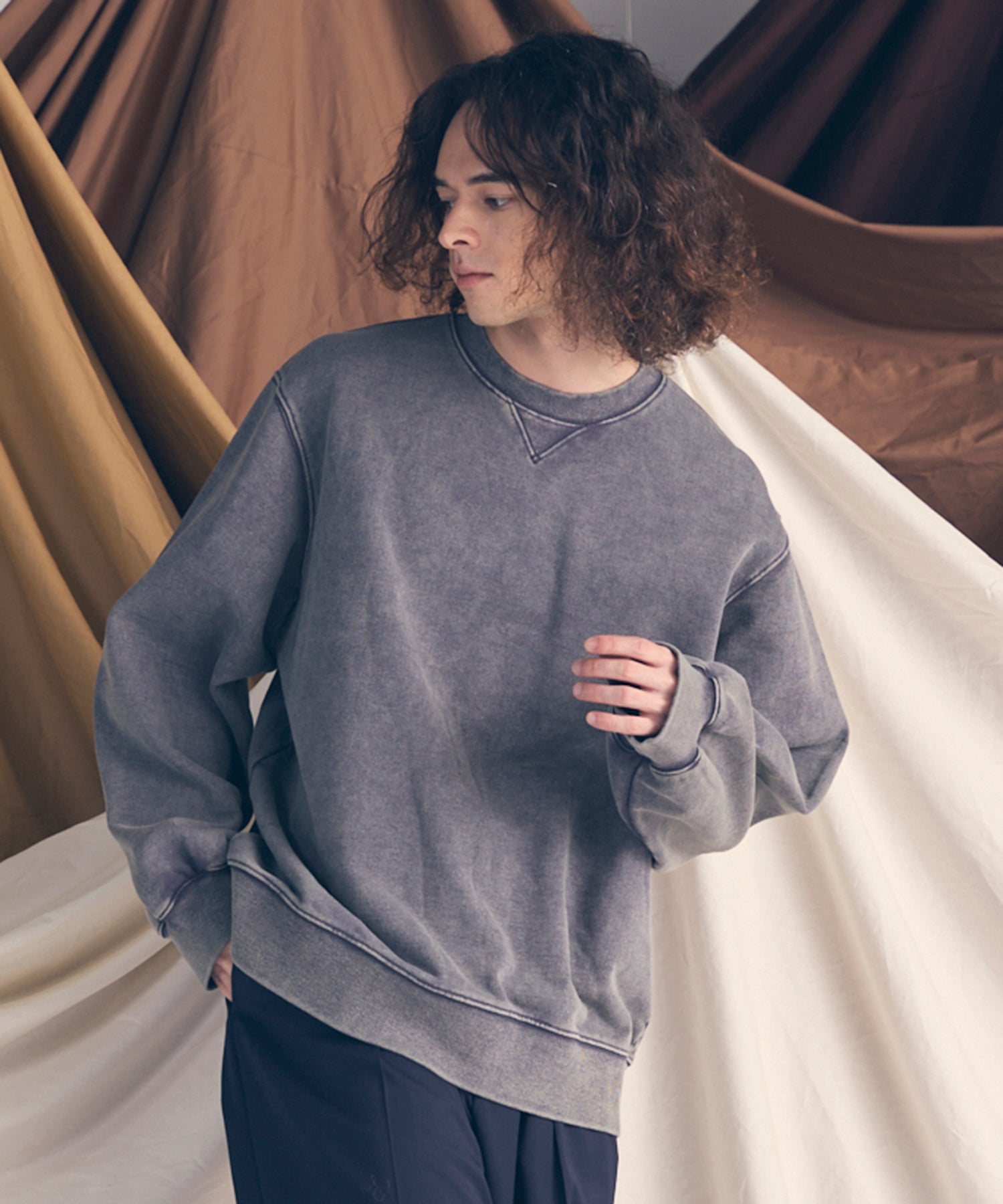 ONE-MILE WEAR】プライムオーバーフェードクルーネックプルオーバー