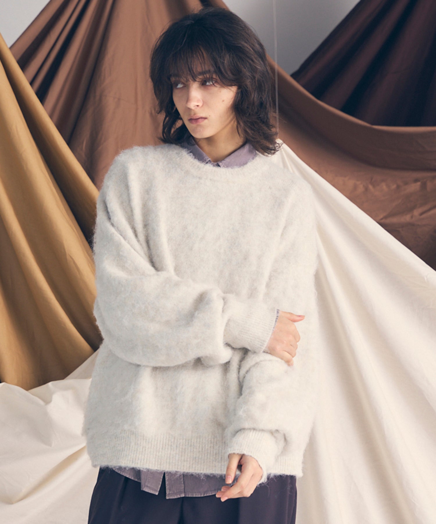 [25AW PRE-ORDER] Fade Yarn Prime-Over Full Zip Knit