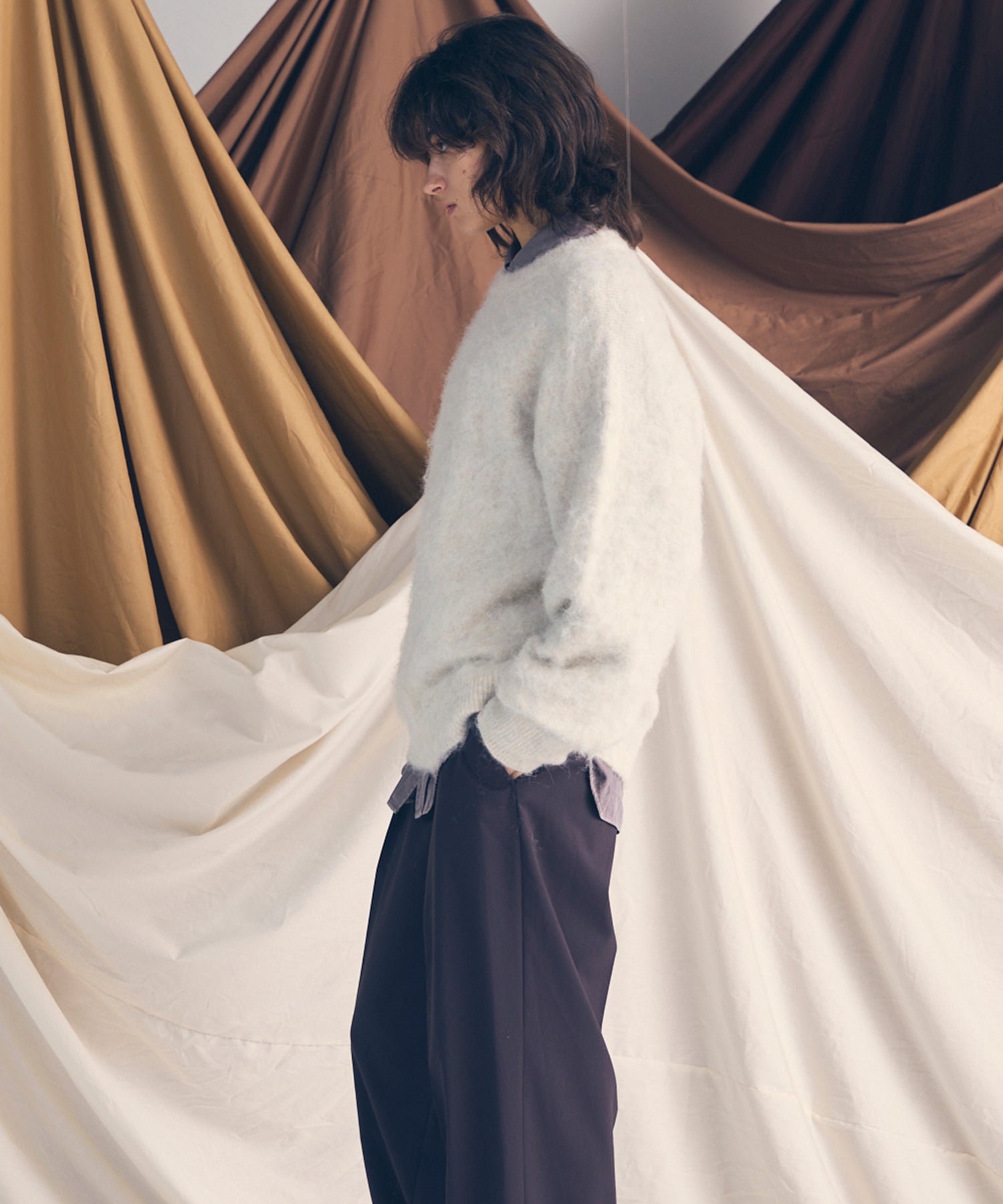 [25AW PRE-ORDER] Fade Yarn Prime-Over Full Zip Knit