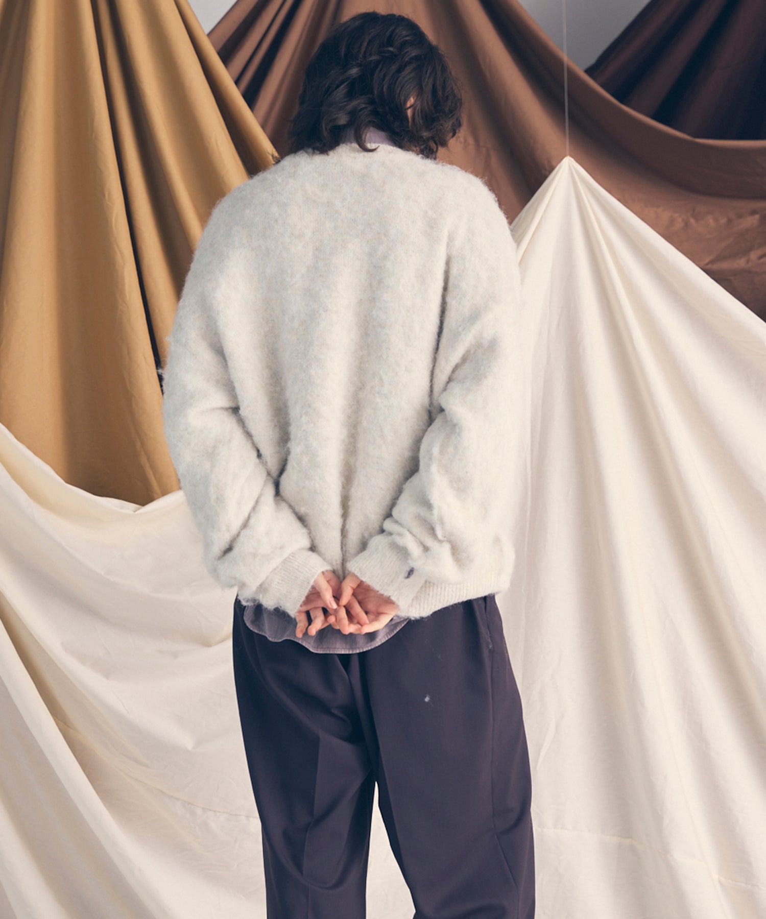 [25AW PRE-ORDER] Fade Yarn Prime-Over Full Zip Knit