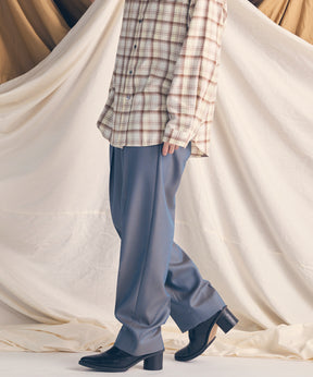 4 색 샹 브레이 세탁 가능한 양모 원은 직선 바지