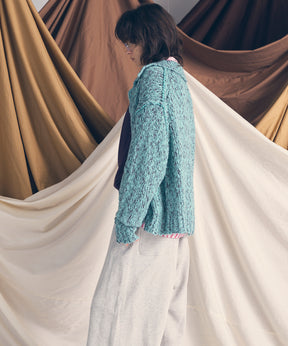 [25AW PRE-ORDER] Fade Yarn Prime-Over Full Zip Knit