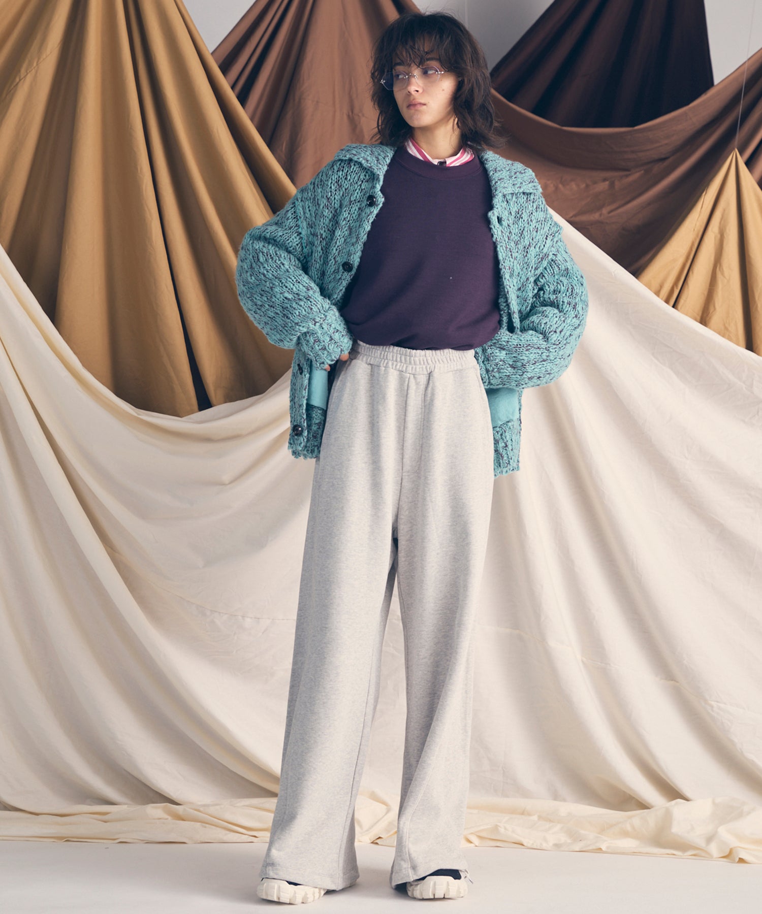 [25AW PRE-ORDER] Fade Yarn Prime-Over Full Zip Knit