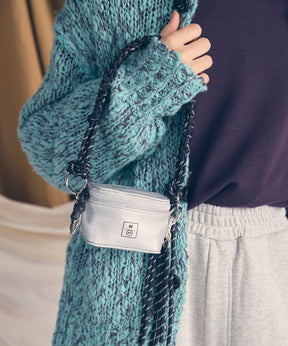 Aluminum Bonded Leather Shoulder Bag