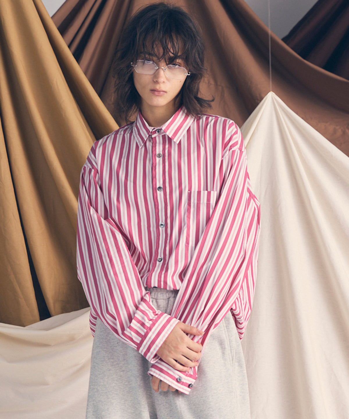 【Italian Dead Stock Fabric】Prime-Over Regular Collar Shirt