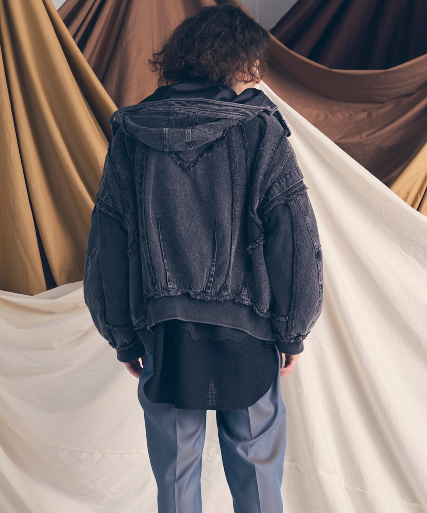 Different Material Docking Prime-Over Military Blouson