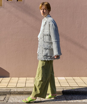【26SPRING PRE-ORDER】Fringe Tweed Long Jacket