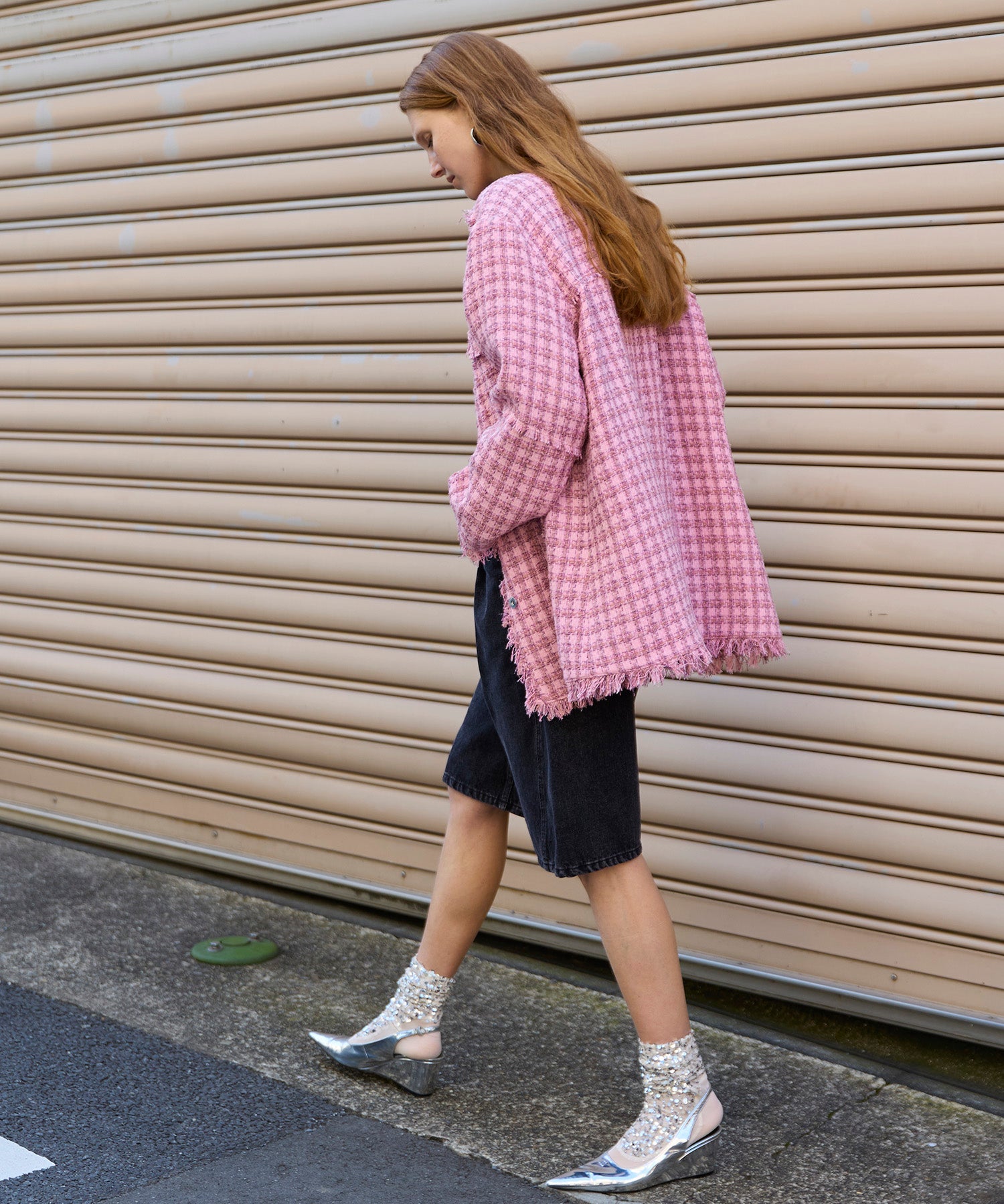 【26SPRING PRE-ORDER】Fringe Tweed Long Jacket