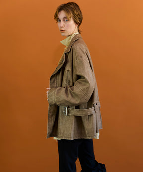 【26SPRING PRE-ORDER】Belted Faux Leather Jacket