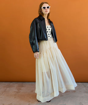 【26SPRING PRE-ORDER】Sponge Mesh Flare Skirt