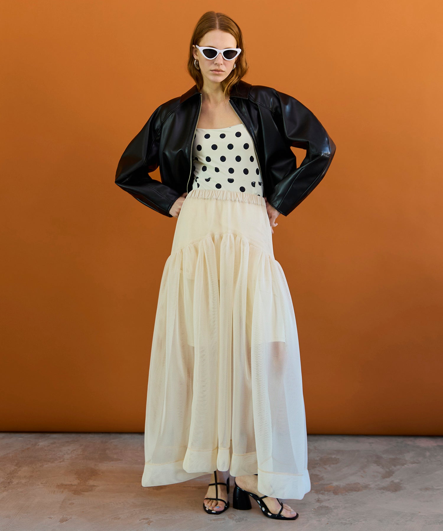 【26SPRING PRE-ORDER】Cup-in Dot Bodysuit