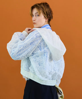 【26SPRING PRE-ORDER】Hooded lace parka