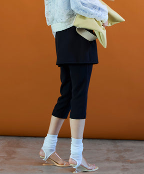 【26SPRING PRE-ORDER】Mini Skirt Layer Capri Pants