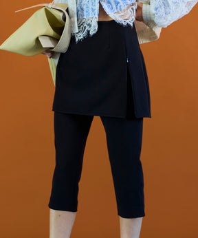 【26SPRING PRE-ORDER】Mini Skirt Layer Capri Pants