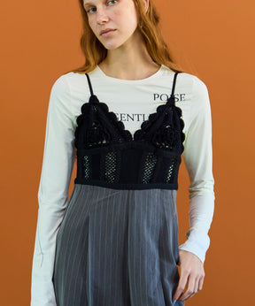 【26SPRING PRE-ORDER】Crochet Bustier Jumpsuit