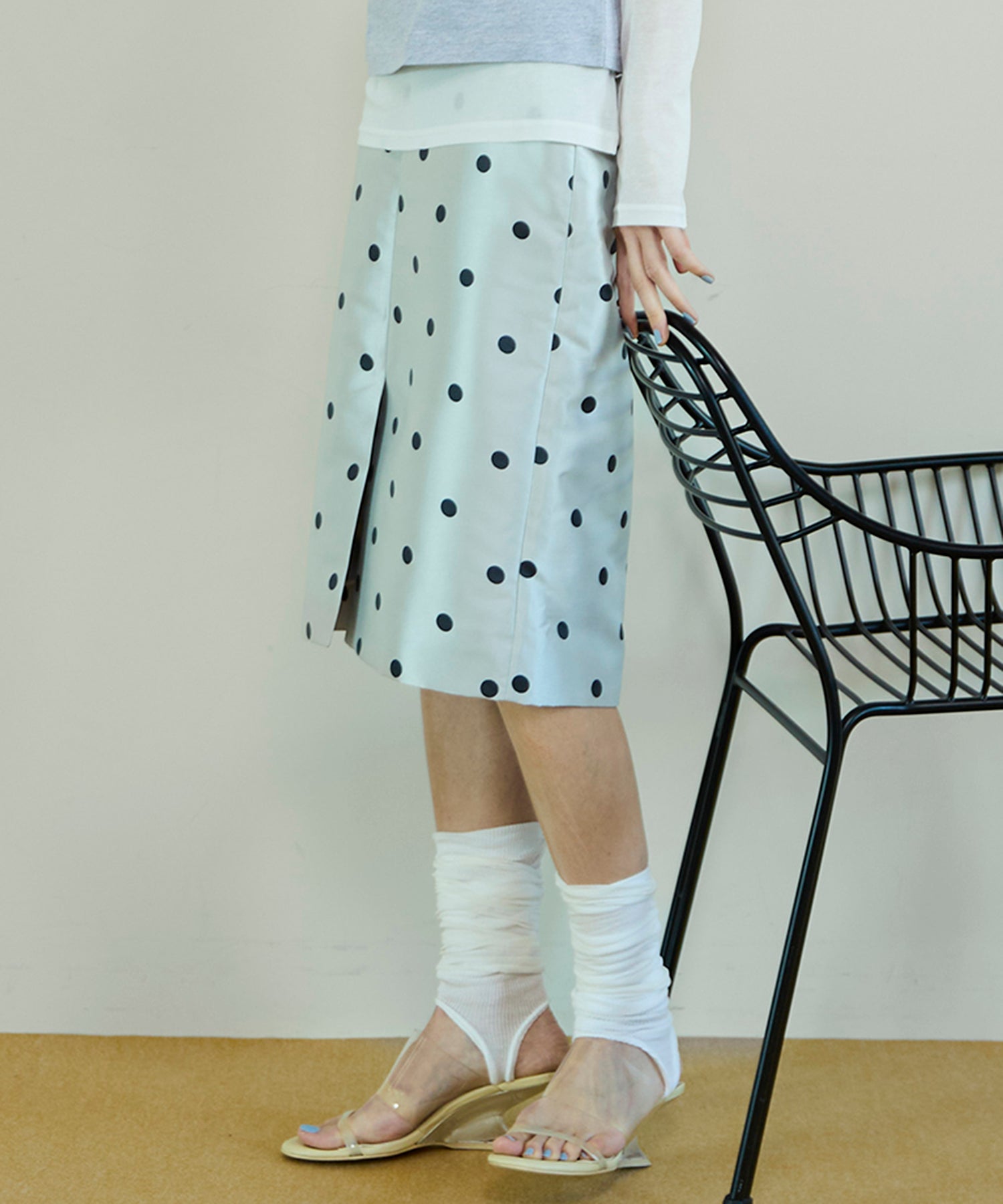 【26SPRING PRE-ORDER】Dot Midi Length Skirt