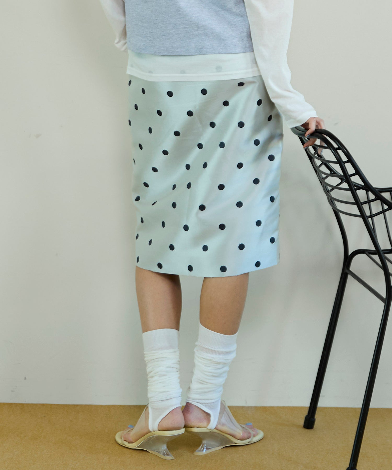 【26SPRING PRE-ORDER】Dot Midi Length Skirt