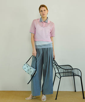 【26SPRING PRE-ORDER】Layered Sheer Knit Polo
