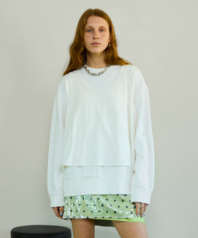 [26SPRING PRE-ORDER] Layered Jersey Sweat Top