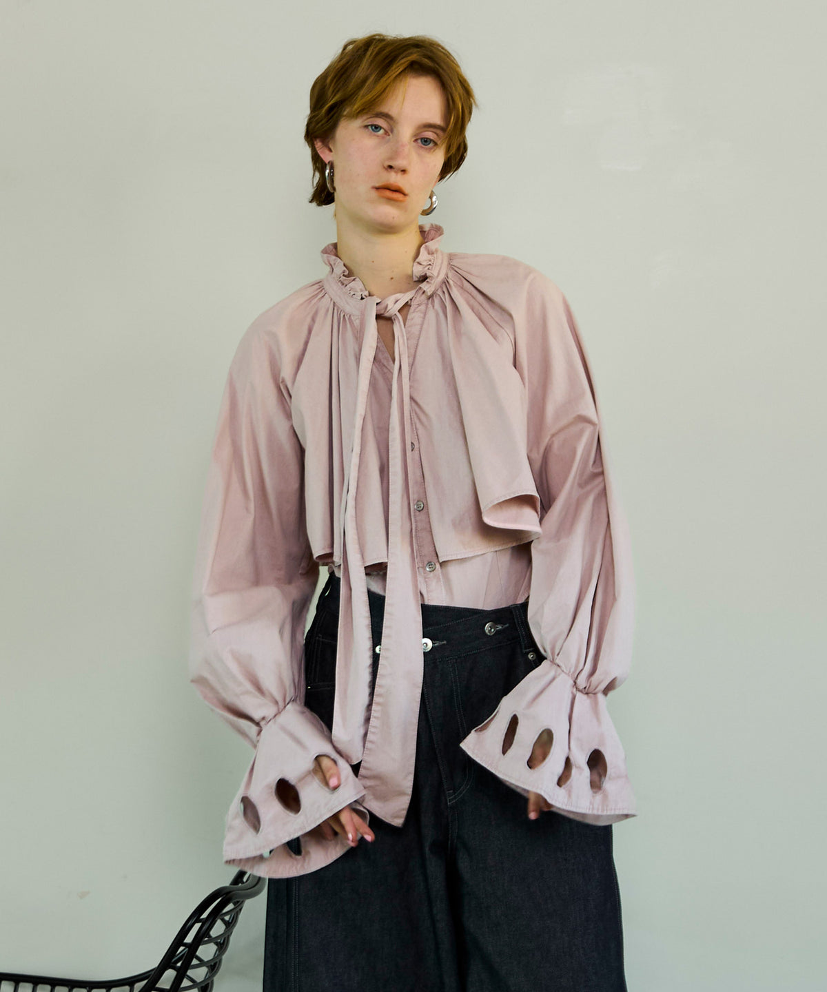 【26SPRING PRE-ORDER】Ruffle Shirt Bodysuit