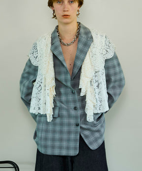 【26SPRING PRE-ORDER】Lace Vest Single Jacket