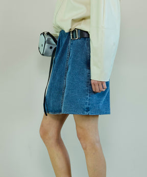 【26SPRING PRE-ORDER】Drape Denim Culotte Skirt