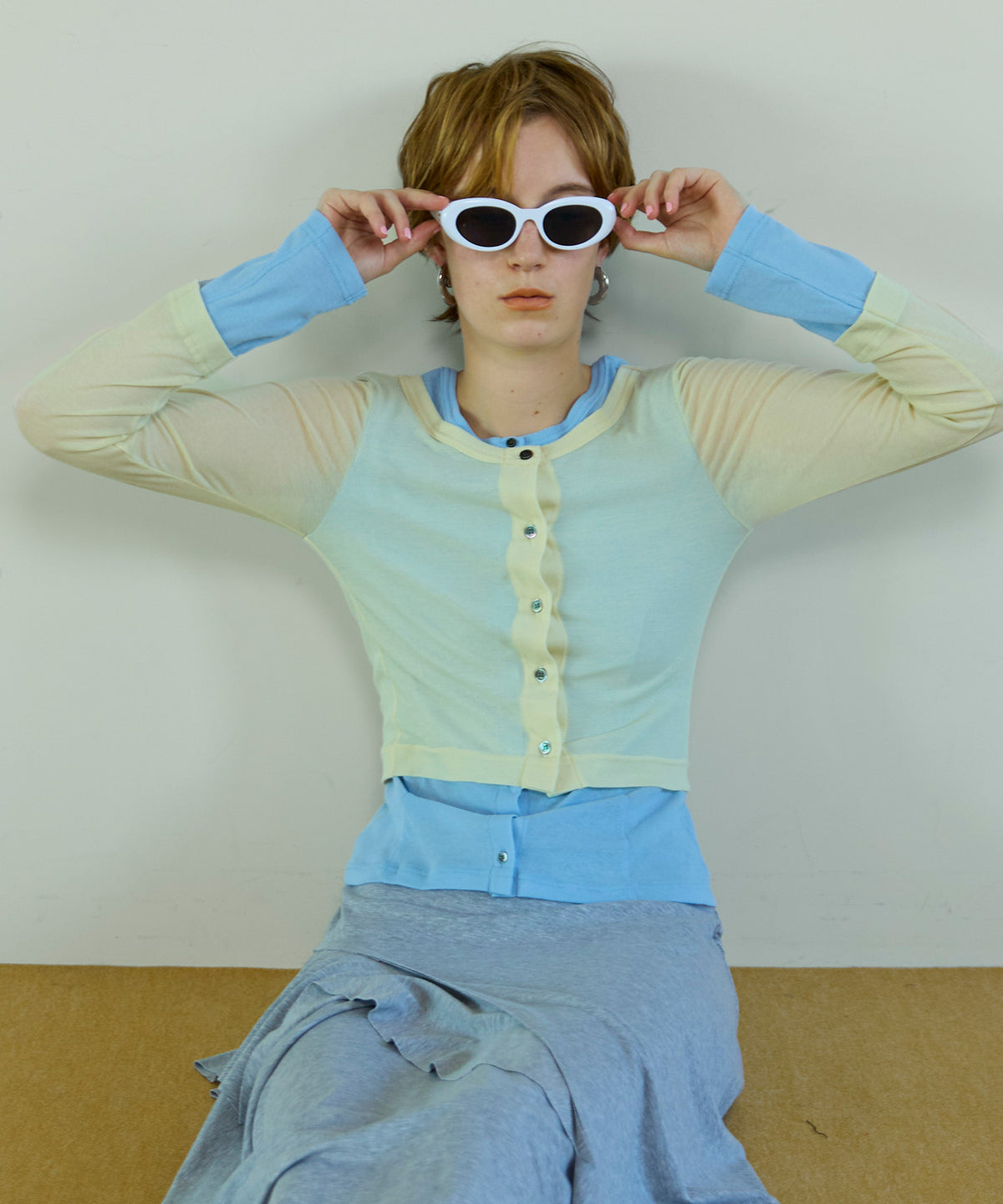 【26SPRING PRE-ORDER】2way Neck Bicolor Comfort Top