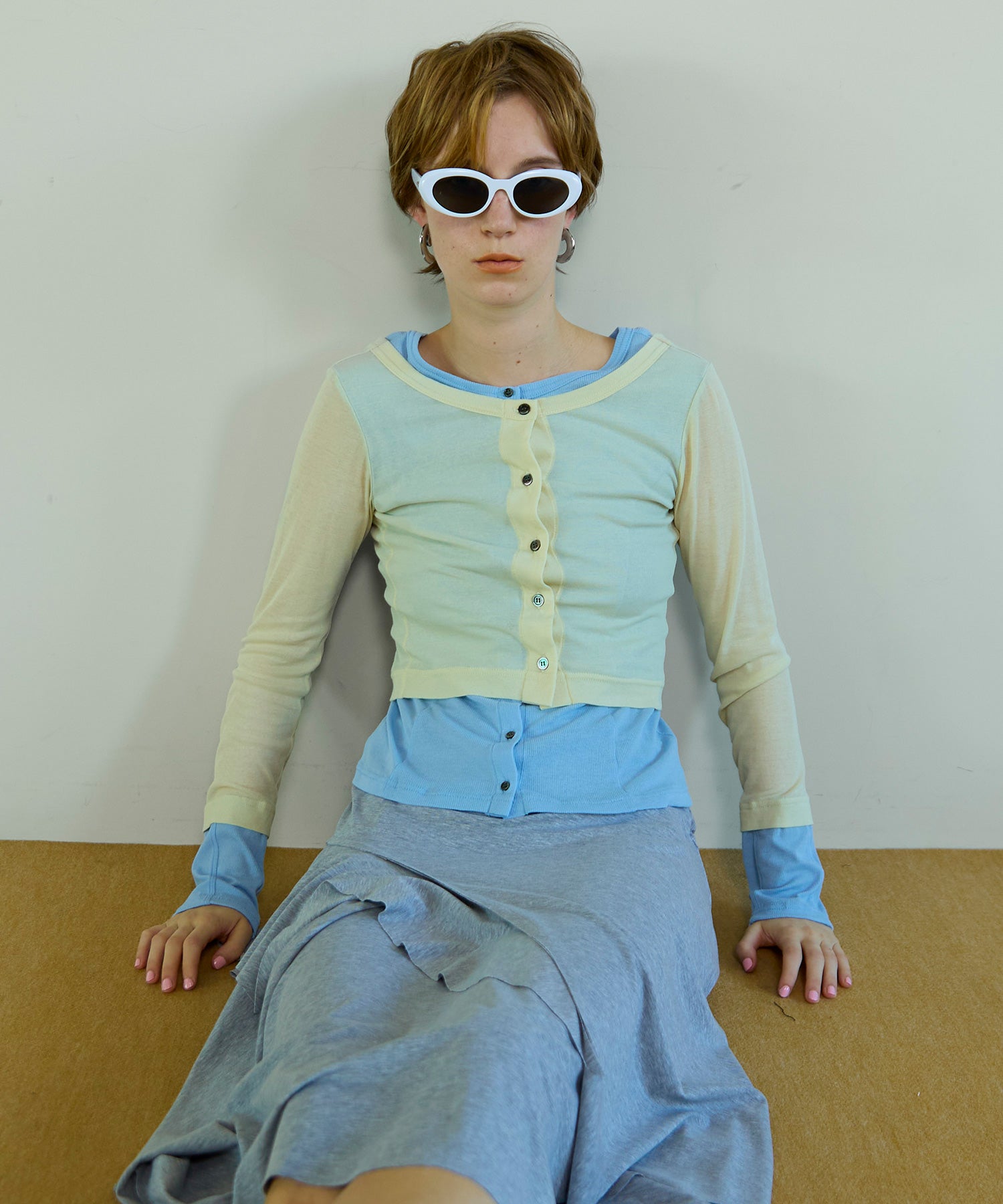 【26SPRING PRE-ORDER】2way Neck Bicolor Comfort Top