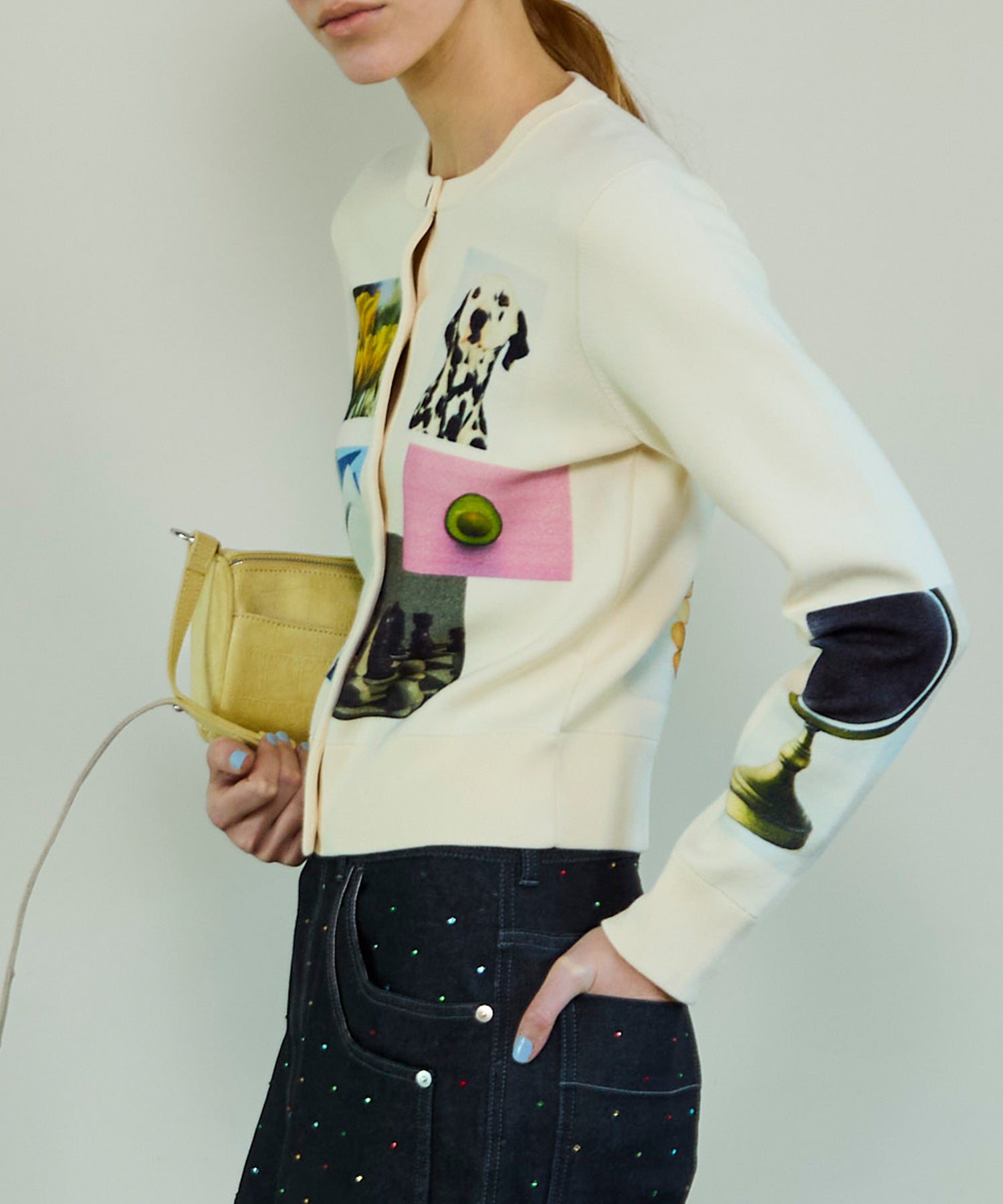 【26SPRING PRE-ORDER】Photo Collage Compact Knit Cardigan