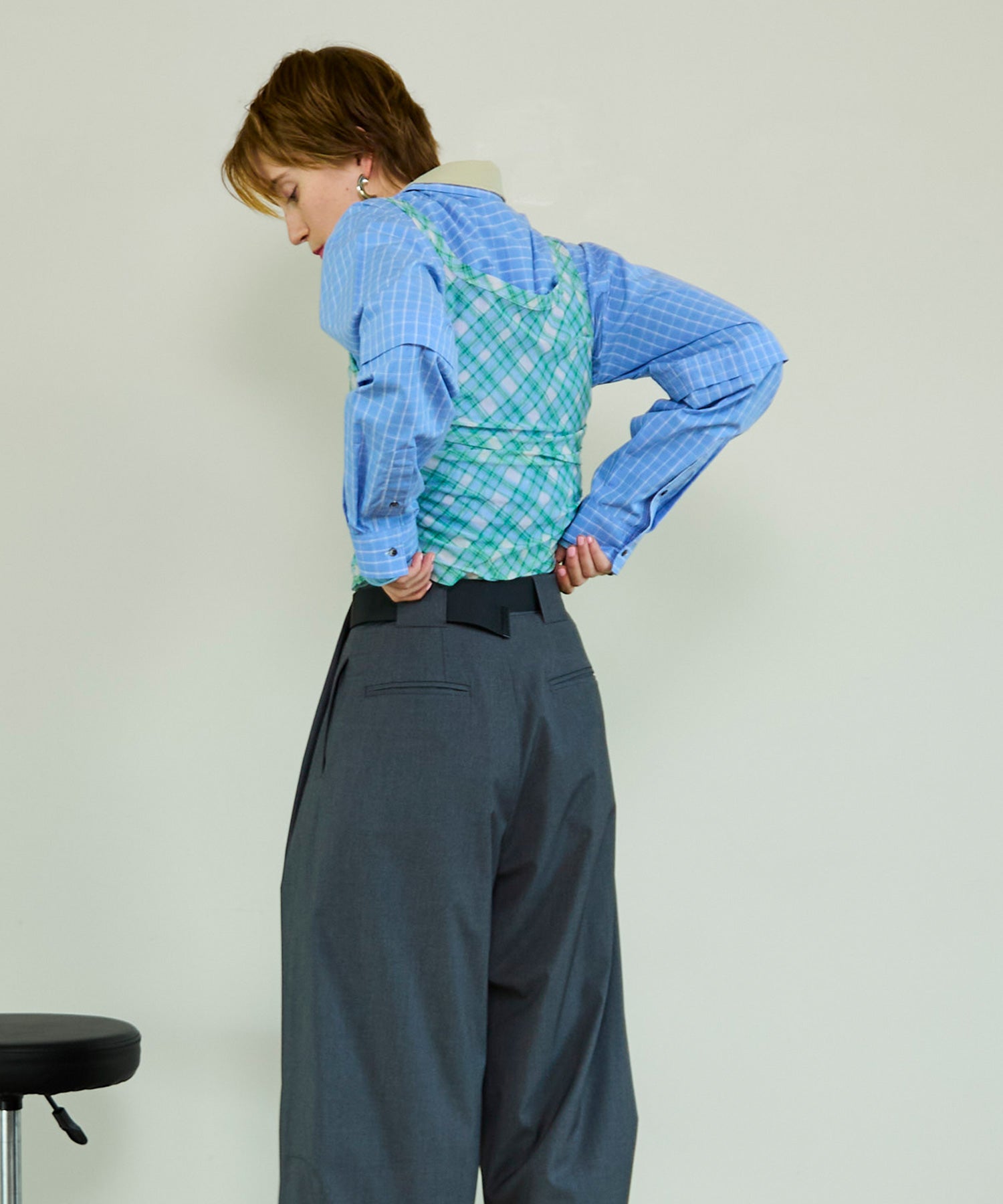 【26SPRING PRE-ORDER】Three-Piece Sheer Polo Top