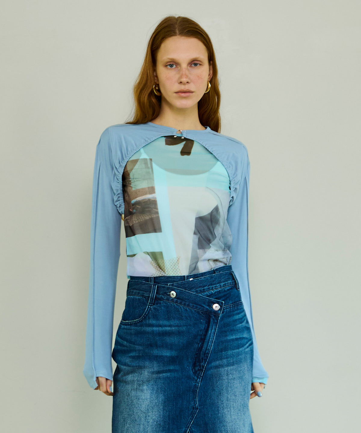 Photo Collage Mesh Tops