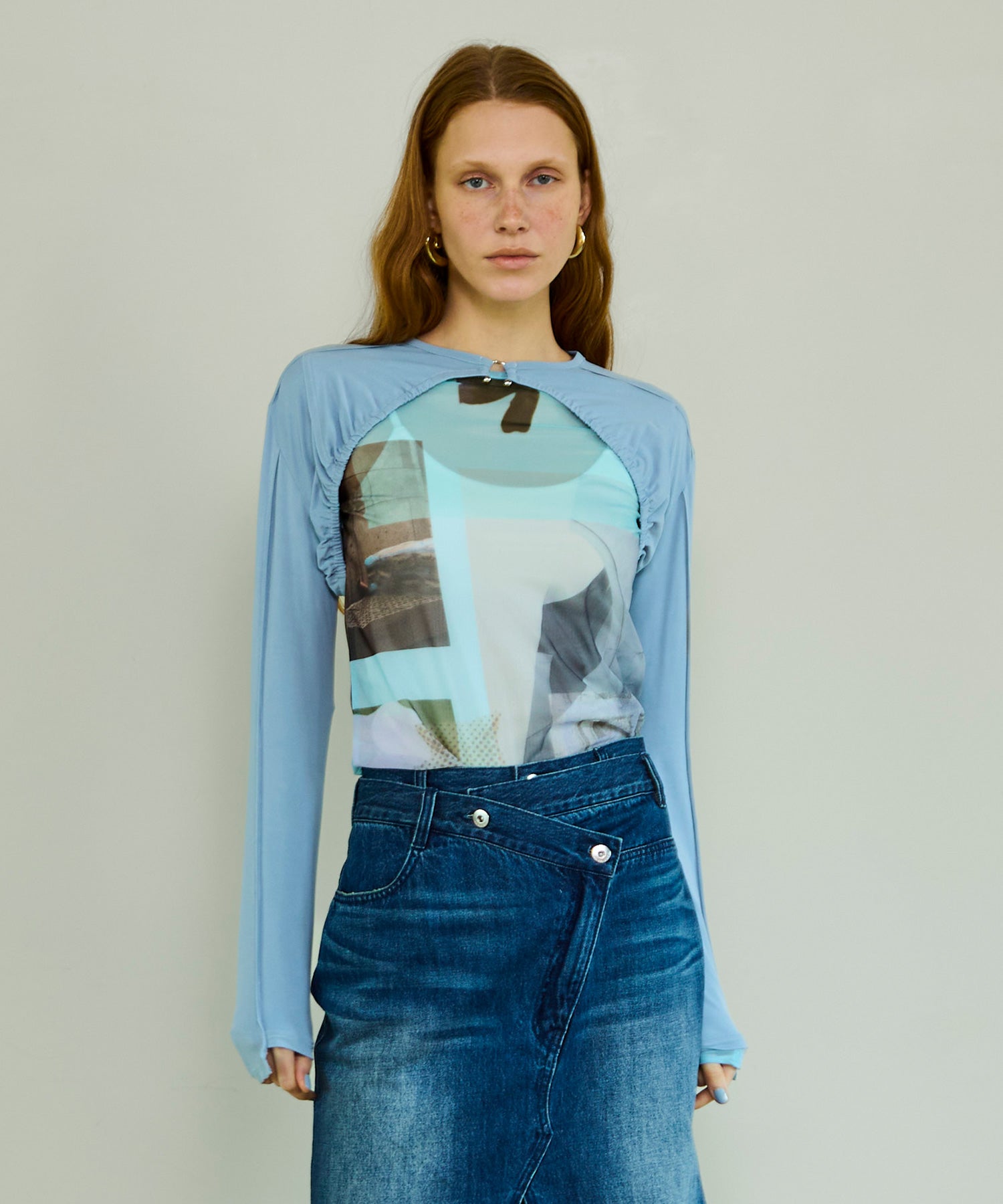 Photo Collage Mesh Tops