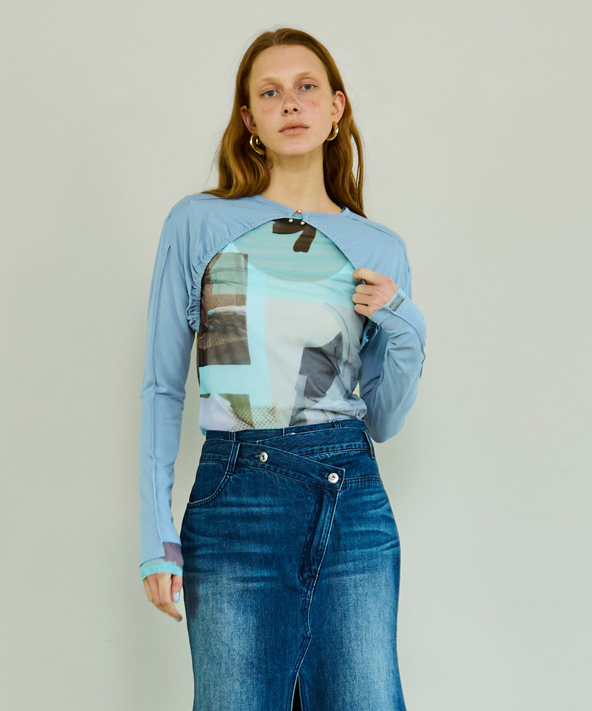 【26SPRING PRE-ORDER】Photo Collage Mesh Tops