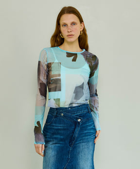 Photo Collage Mesh Tops