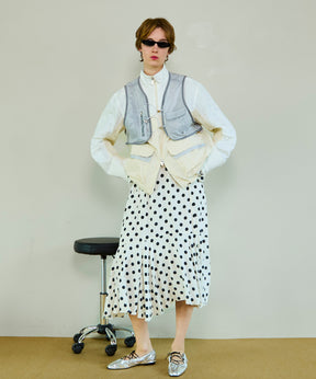 【26SPRING PRE-ORDER】2WAY Sleeve Dot One-Piece