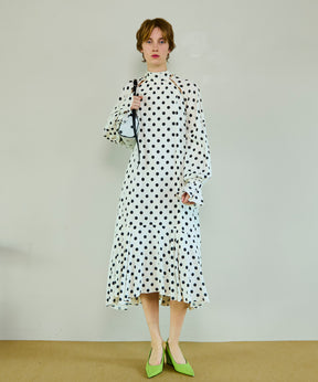 【26SPRING PRE-ORDER】2WAY Sleeve Dot One-Piece