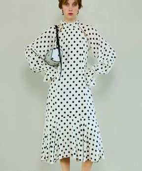 【26SPRING PRE-ORDER】2WAY Sleeve Dot One-Piece