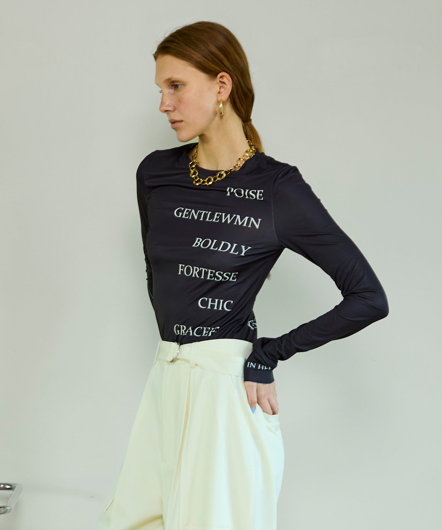 [26SPRING PRE-ORDER] Logo Sheer Top