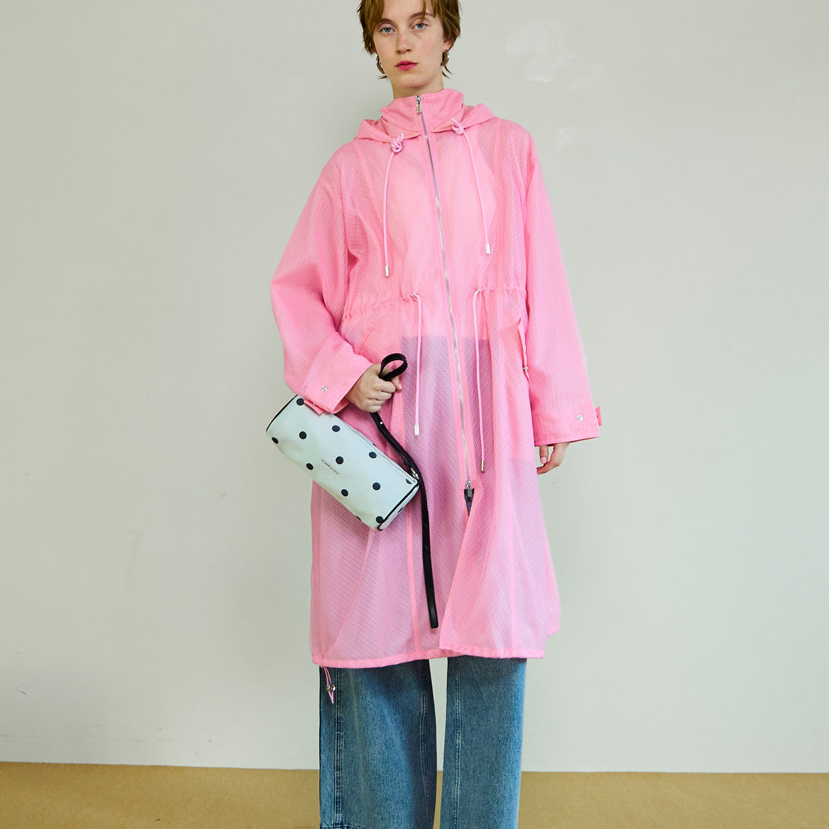 【美品】MEGMIURA 2025SS ２Way モッズコート ピンク 26SPRING PRE-ORDER】Shear Mods Coat