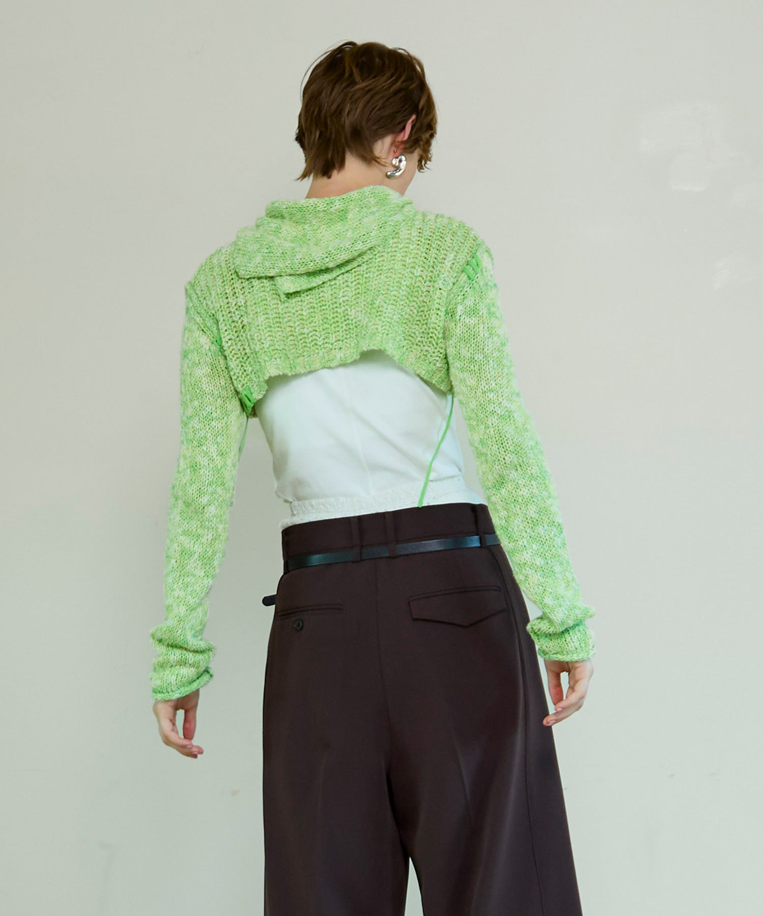 【26SPRING PRE-ORDER】Zip Short Cardigan with Babouche Collar