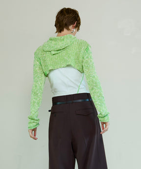 【26SPRING PRE-ORDER】Zip Short Cardigan with Babouche Collar